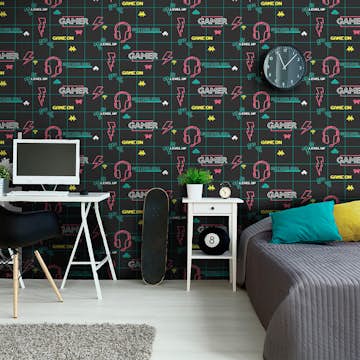 Tapet Holden Dream Catcher Gamer Black Neon Pink 13311