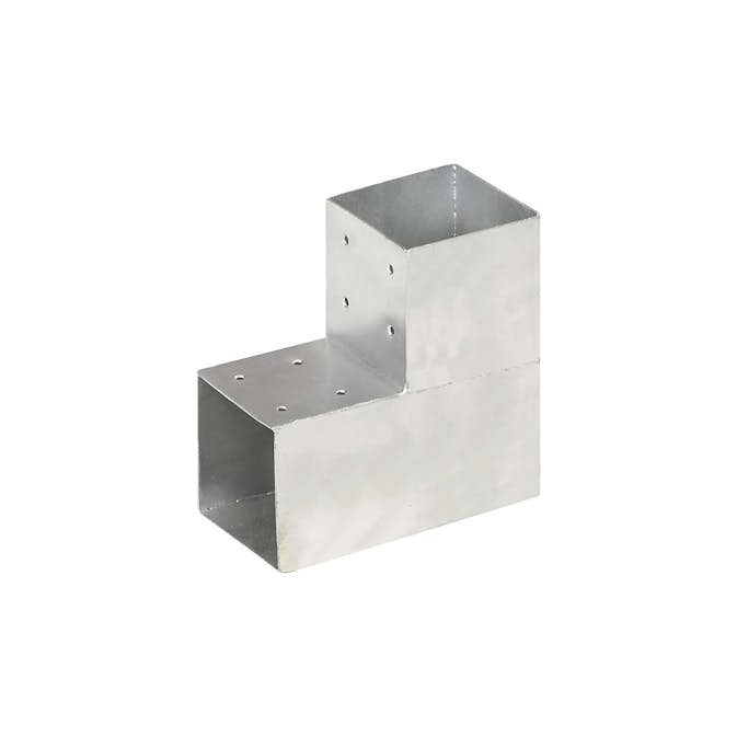 Stolpbeslag VidaXL L-form Galvaniserad metall 101x101 mm