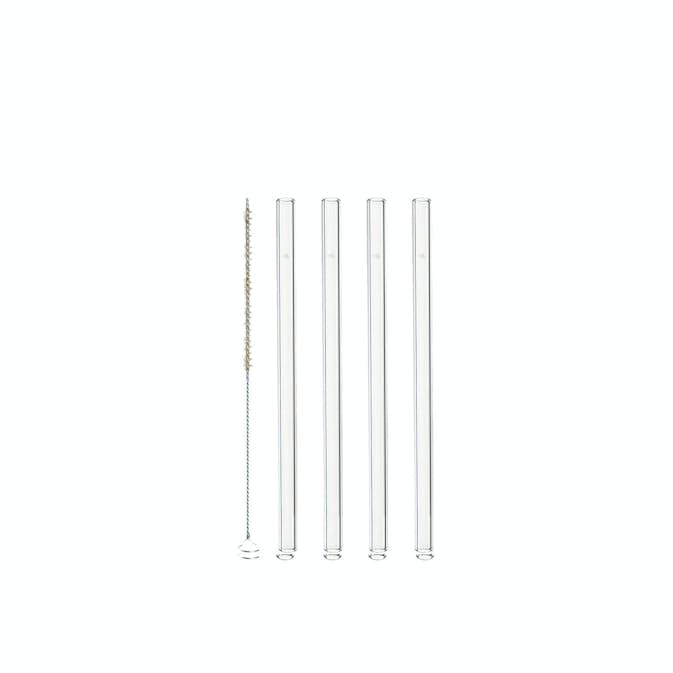 Sugrör Leonardo Glas 4-pack med Borste