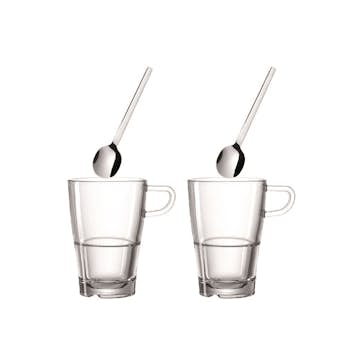 Kaffeset Leonardo Latte Macchiato 4 delar