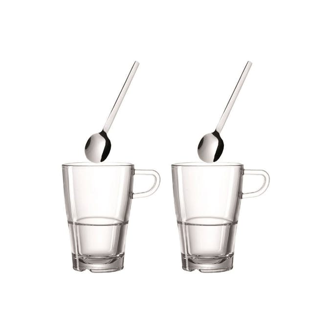 Kaffeset Leonardo Latte Macchiato 4 delar