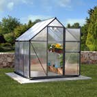 Växthus gop Mythos, Svart Aluminiumstomme med UV-Skyddade Polykarbonatskivor, 3,4 m²