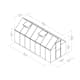 Växthus gop Mythos, Aluminiumstomme med UV-Skyddade Polykarbonatskivor, 7,9 m²