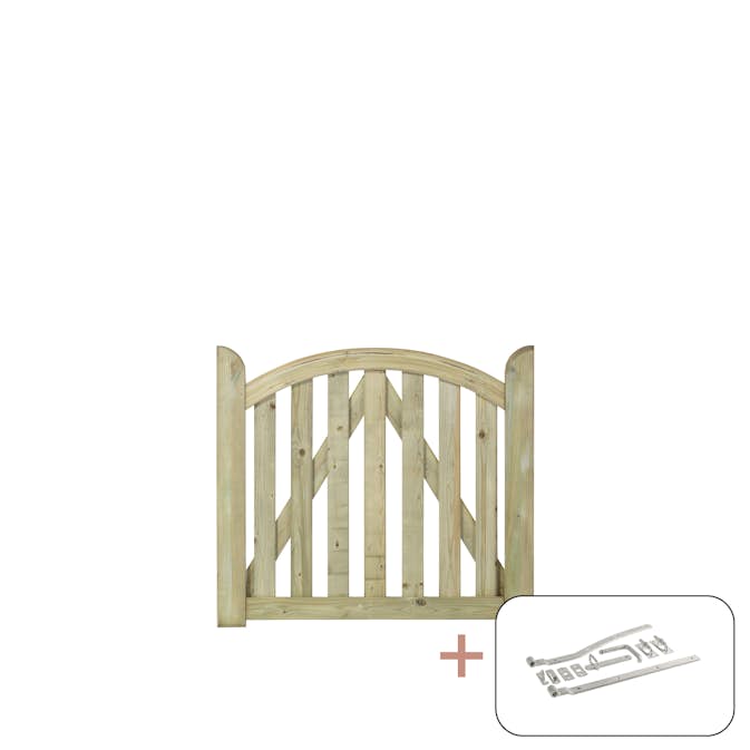 Enkelgrind PLUS Ligno inkl. Beslag Vänster