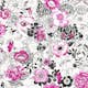 Tapet ESTAhome Blommor Rosa/Svart