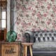 Tapet ESTAhome Blommor Mörkrött/Beige