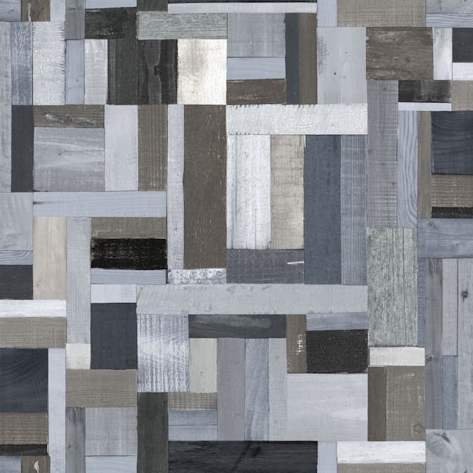 Tapet ESTAhome Träskräp Blå/Grå