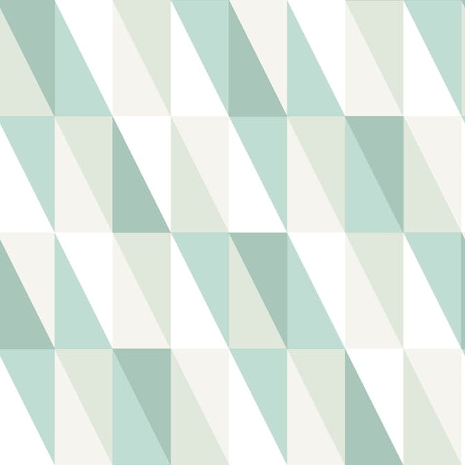 Tapet ESTAhome Grafiska Trianglar Mintgrön/Blå