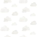Tapet ESTAhome Små Moln Ljusgrå/Vit