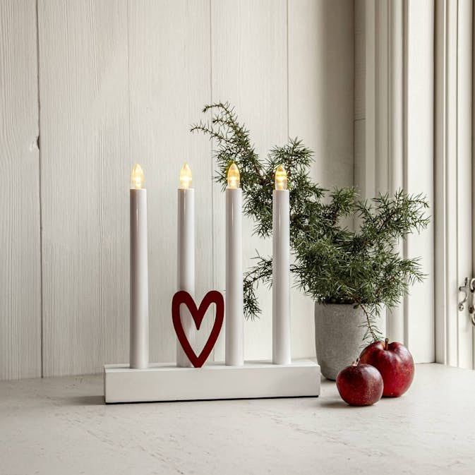 Adventsljusstake Star Trading Hilma 4 Ljus Batteridriven