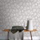 Tapet ESTAhome Blommönster i Skandinavisk Stil Grå/Vit