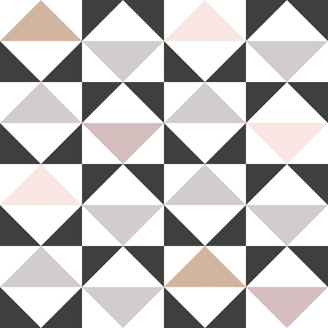 Tapet ESTAhome Grafiska Trianglar Vit Svart Grå/Antikrosa