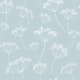Tapet ESTAhome Blomflock Ljusblå/Vit