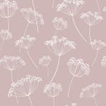 Tapet ESTAhome Blomflock Antikrosa/Vit