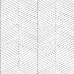 Tapet ESTAhome Fiskbensmönster Svart/Vit