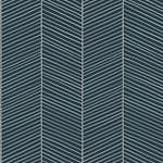 Tapet ESTAhome Fiskbensmönster Mörkblå