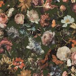 Tapet ESTAhome Blommor Grå Olivgrön
