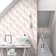 Tapet ESTAhome Grafiska Trianglar Rosa Apelsinfärgat/Beige