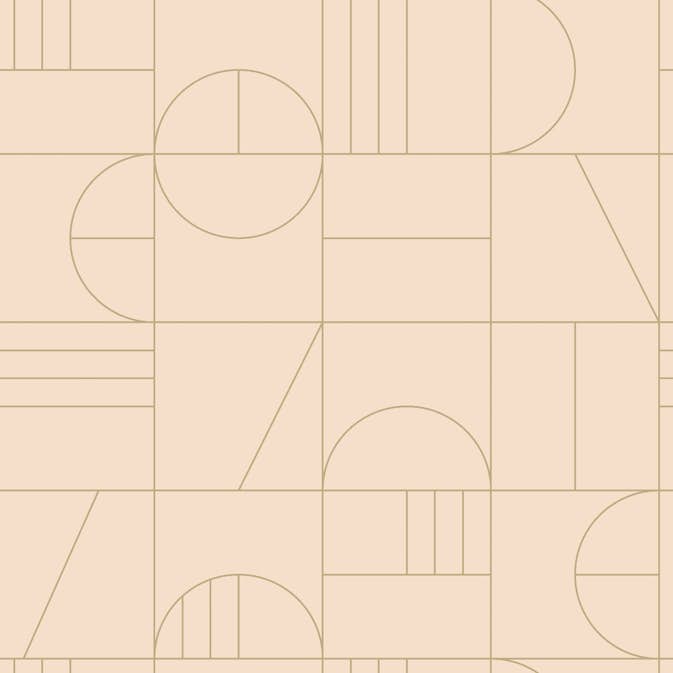 Tapet ESTAhome Art Deco Persikofärgat/Guld