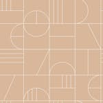 Tapet ESTAhome Art Deco Persikofärgat/Vit