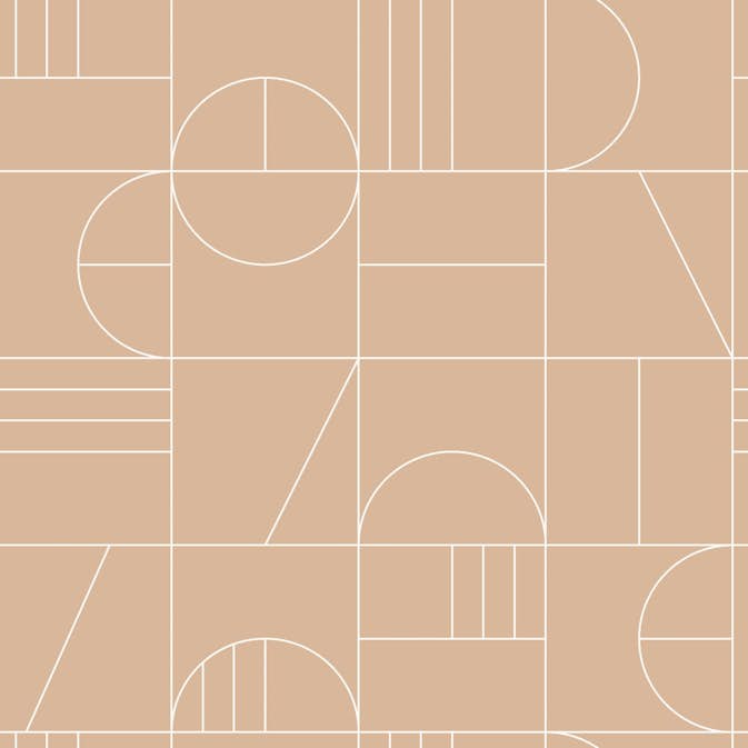 Tapet ESTAhome Art Deco Persikofärgat/Vit