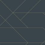 Tapet ESTAhome Grafiska Linjer Mörkblå/Guld