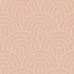 Tapet ESTAhome Art Deco Persikofärgat