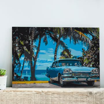 Gör-det-själv Målningar Arkiio Car under Palm Trees