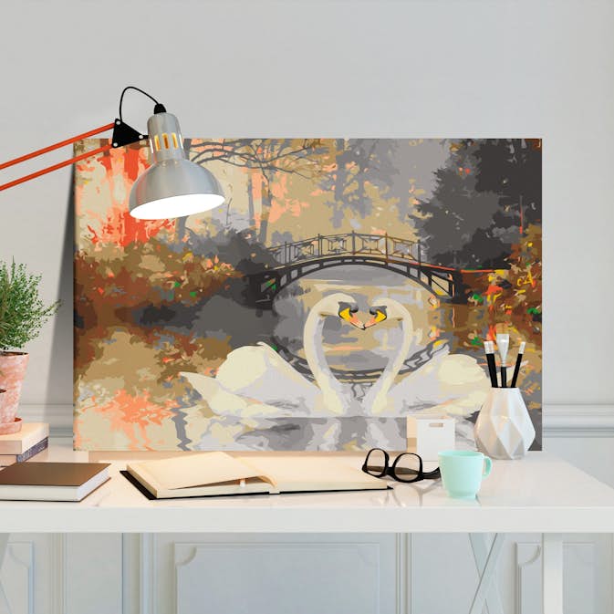 Gör-det-själv Målningar Arkiio Swan Love