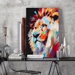 Gör-det-själv Målningar Arkiio Portrait of a Colourful Lion