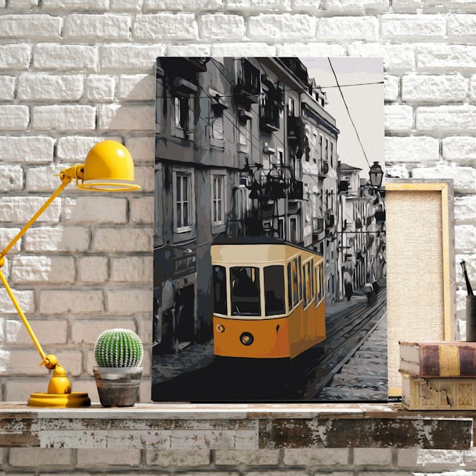 Gör-det-själv Målningar Arkiio Tram in Lisbon