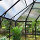 Växthus/Orangeri Metalcraft Hexagon Svart Aluminiumstomme med UV-Skyddat & Härdat Säkerhetsglas, 12,6 m²