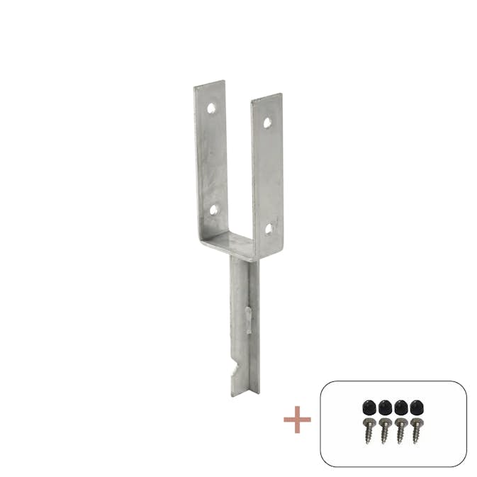 U-Stolpfot PLUS inkl. Skruv Längd: 40 cm