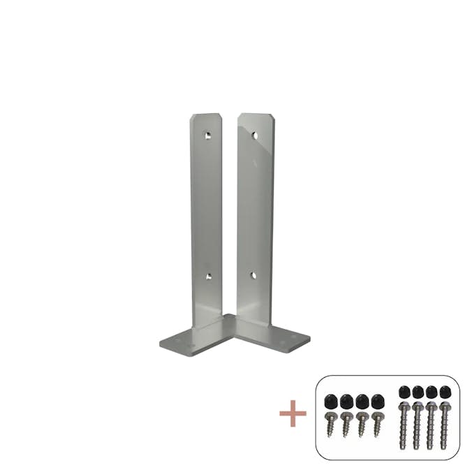 Stolpfot PLUS Hörn För Fundament inkl. Bultar/Skruvar Varmgalvaniserad