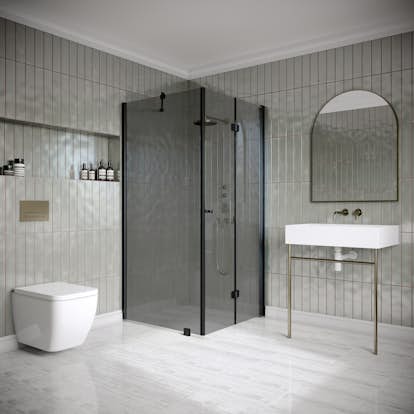 Duschhörn Hietakari Classic 147 Fast Vägg och Vikbar Dörr