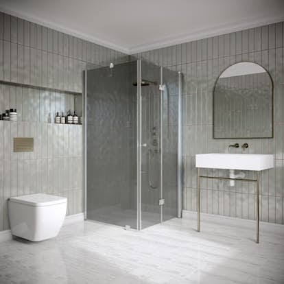 Duschhörn Hietakari Classic 147 Fast Vägg och Vikbar Dörr