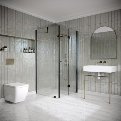 Duschhörn Hietakari Classic 147 Fast Vägg och Vikbar Dörr