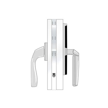 Beslagspaket Elitfönster Kodhandtag In, Handtag Ut