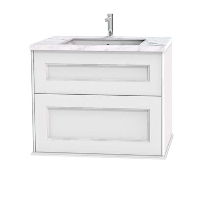 Tvättställsskåp Miller Badrum Kensington 80 med Lådor Vägghängd för Bänkskiva