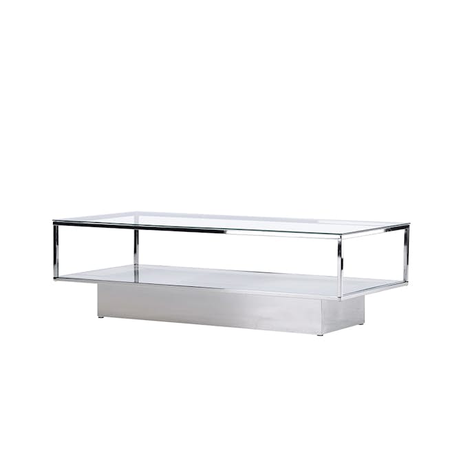 Soffbord Venture Home Maglehem Vardagsrumsbord i Glas med Stålram