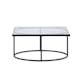 Soffbord furniture/fashion Skanör Rektangulärt Vardagsrumsbord i Glas/Stål 90x90cm