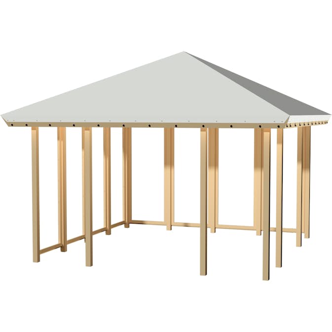 Paviljong PLUS Model 2 - Stängd 2 sidor