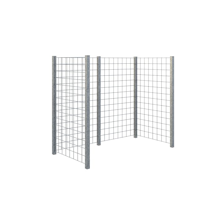 Avfallsskjul PLUS Stålspaljér 173,5×89×147 cm