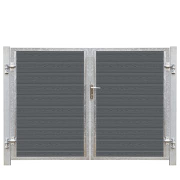 Artura Dubbelgrind Högervänd 197×135 cm + 16 cm stålstolpar