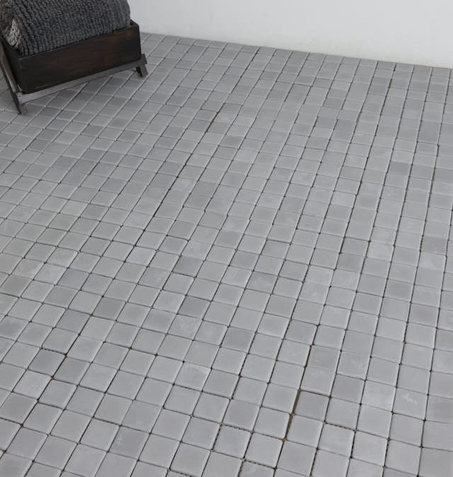 Mosaik Tenfors Vasa Kvadrat Grå 4x4 cm