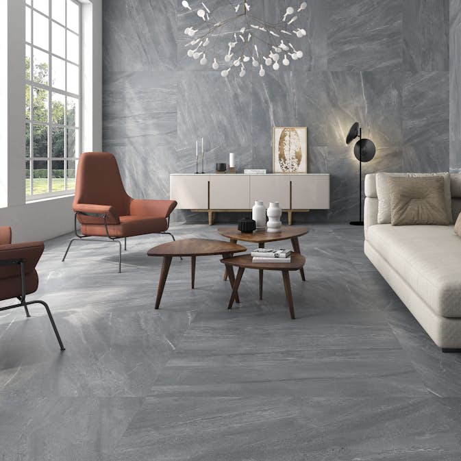 Klinker Tenfors Lavica Gris Marmor Matt 60x60 cm
