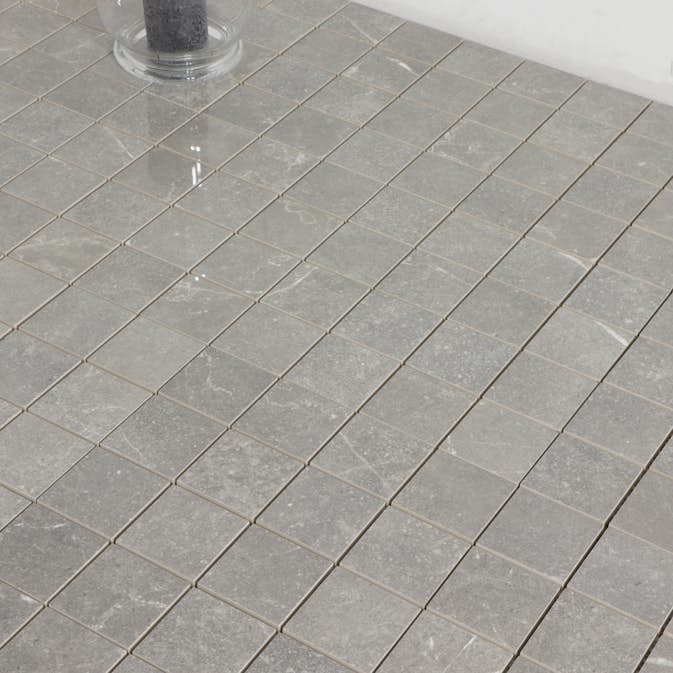 Mosaik Tenfors Soapstone Gray Blank Marmor 7x7 cm