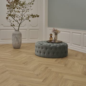 Vinylgolv Novego Classic Fiskbensmönster - Washed Oak