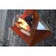 Eldfat Jabo Triangel Inkl Fat Corten 64x64x54 cm