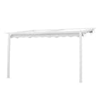 Väggpergola Jabo 4x4 m Vit, Solskydd & Vattenavvisande Polyester
